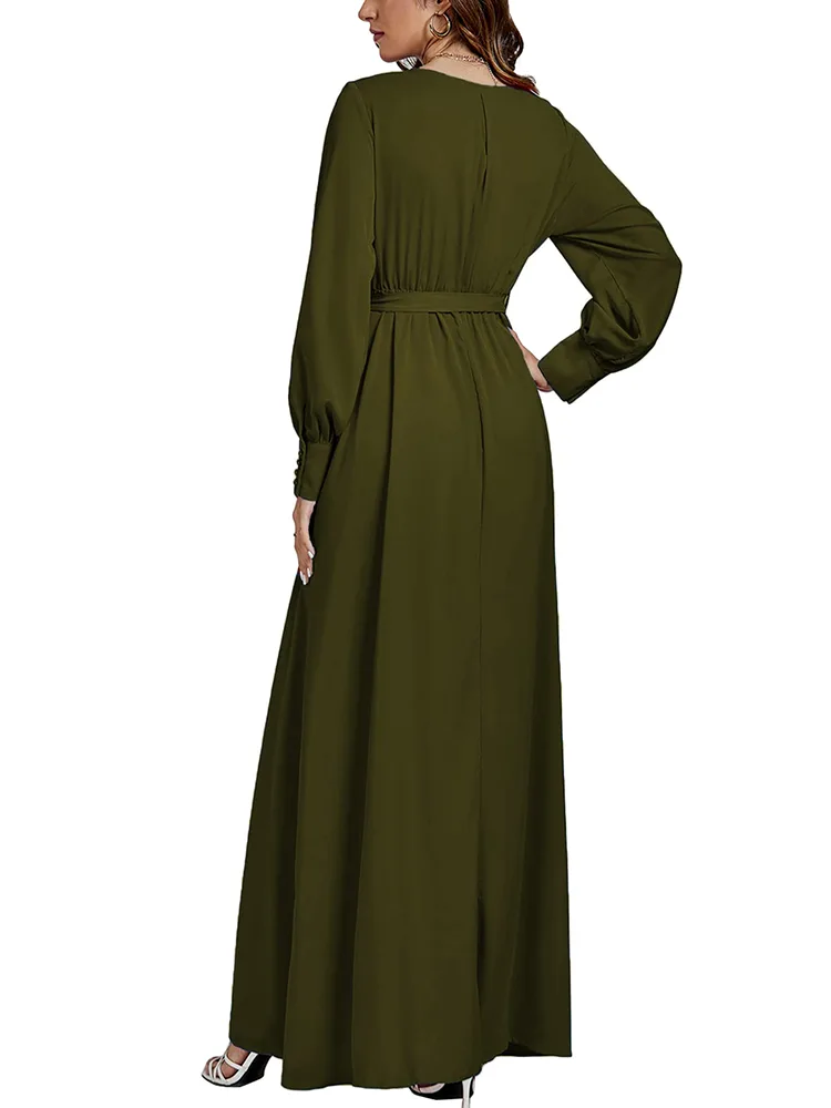 Tunic Ruffle Long Maxi Women Dress