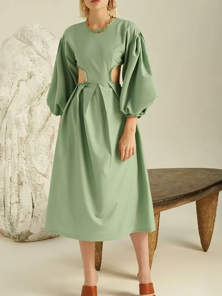 Đầm maxi dài tay thanh lịch dành cho nữ