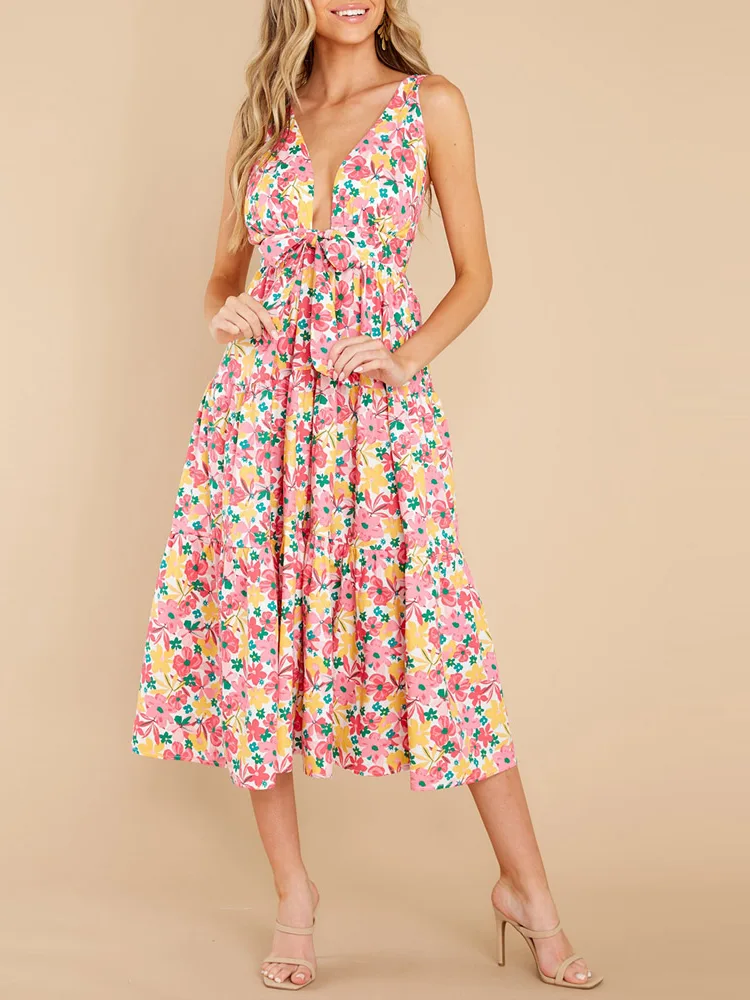 Váy thường ngày boho in hoa mùa hè